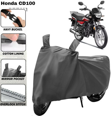 DeepShakshi AUTOMOTIVE Waterproof Two Wheeler Cover for Honda(CT100, Grey)