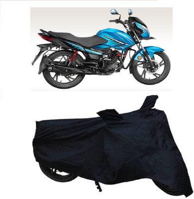 FASTOP Two Wheeler Cover for Hero(Glamour FI, Black)