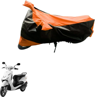 Mdstar Waterproof Two Wheeler Cover for Indus(Yo Xplor, Black, Orange)