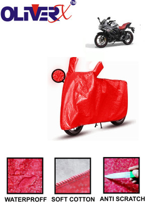OliverX Waterproof Two Wheeler Cover for Suzuki(Gixxer Special Edition, Red)