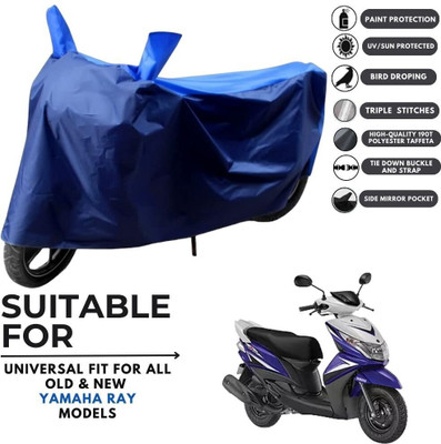 MADAFIYA Two Wheeler Cover for Yamaha(Ray Z BS6, Blue, Blue)