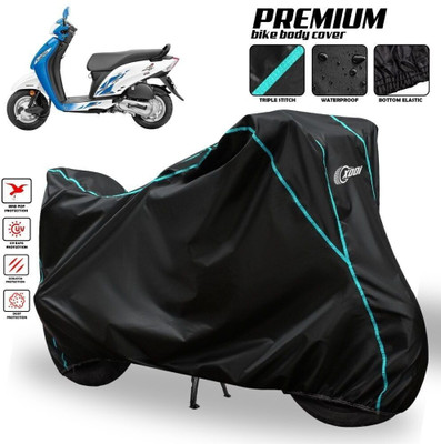OliverX Waterproof Two Wheeler Cover for Honda(Activa i, Black, Blue, Multicolor)