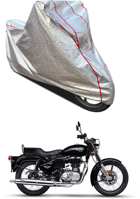 PAGORA Waterproof Two Wheeler Cover for Royal Enfield(Bullet 350 Twinspark, Silver)