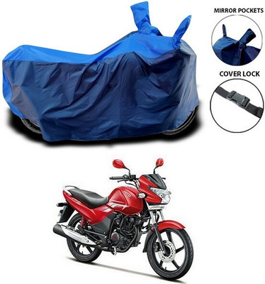 DeepShakshi AUTOMOTIVE Two Wheeler Cover for Hero(Achiever, Black, Blue)