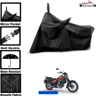 KEDIT Two Wheeler Cover for Bajaj(Avenger 180 Street, Black)