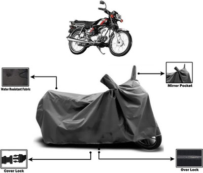 Amexride Two Wheeler Cover for Hero(CD 100 SS, Grey)
