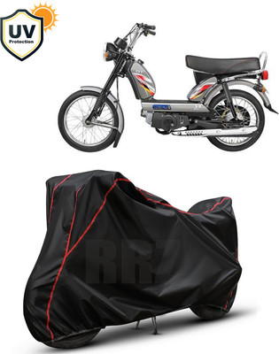 RRZ Waterproof Two Wheeler Cover for TVS(XL Super, Black, Red)