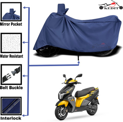KEDIT Two Wheeler Cover for TVS(Ntorq 125, Blue)