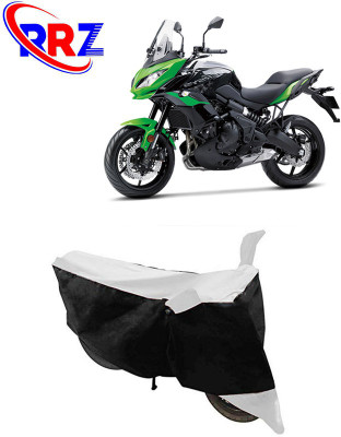 RRZ Waterproof Two Wheeler Cover for Kawasaki(Versys 650, Black, White)