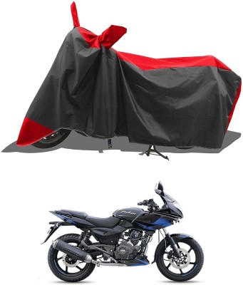 WMIZEXA Waterproof Two Wheeler Cover for Bajaj(Pulsar 220 DTS-i, Red, Black)