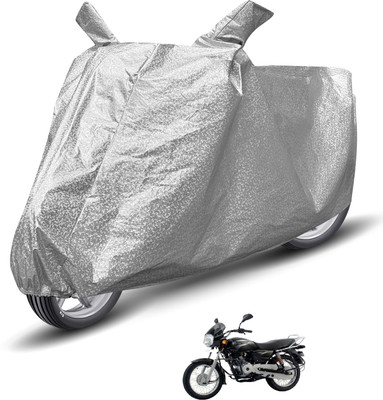 Auto Hub Waterproof Two Wheeler Cover for Bajaj(Boxer, Silver)