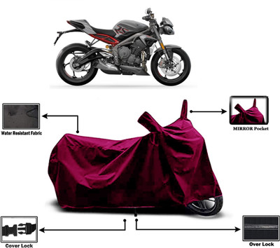 Amexride Two Wheeler Cover for Triumph(Speed Triple ABS, Maroon)