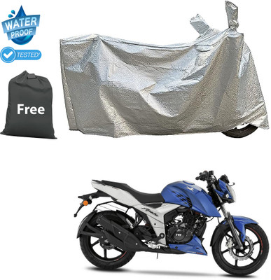 CODOKI Waterproof Two Wheeler Cover for TVS(Apache RTR 160 4V, Silver)