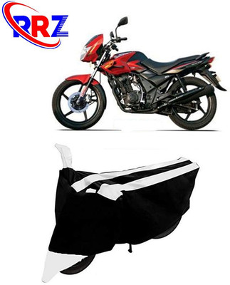 RRZ Waterproof Two Wheeler Cover for TVS(Flame 125, Black, White)