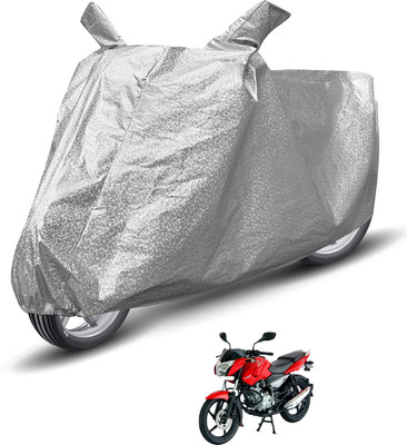 MOCKHE Waterproof Two Wheeler Cover for Bajaj(Pulsar 135 LS DTS-i, Silver)