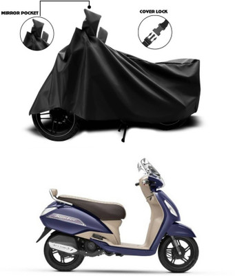 KEDIT Two Wheeler Cover for TVS(Jupiter, Black)