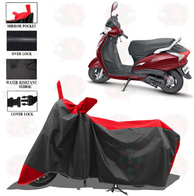 sowelar Waterproof Two Wheeler Cover for Hero(Destini 125, Red, Black)