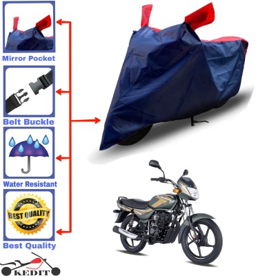 KEDIT Two Wheeler Cover for Bajaj(CT100, Red, Blue)