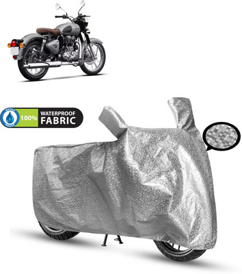 CODOKI Waterproof Two Wheeler Cover for Royal Enfield(Classic Gunmetal, Silver)