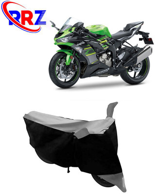 RRZ Waterproof Two Wheeler Cover for Kawasaki(Ninja ZX-6R, Black, Grey)