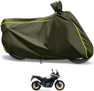 Euro Care Waterproof Two Wheeler Cover for Suzuki(V-Strom 650 XT, Green)