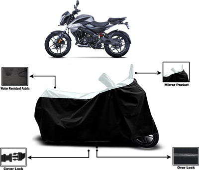 Amexride Two Wheeler Cover for Bajaj(Pulsar 160 NS DTS-i, White)