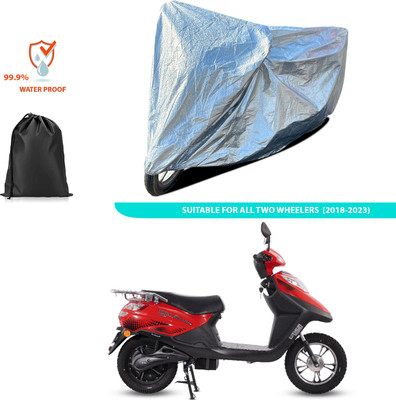 CODOKI Waterproof Two Wheeler Cover for Hero(Electric Flash BS6, Silver)