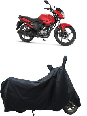 Coxtor Waterproof Two Wheeler Cover for Hero(Glamour BS6, Black)