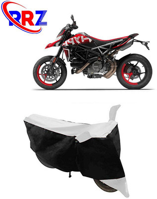 RRZ Waterproof Two Wheeler Cover for Ducati(Hypermotard, Black, White)