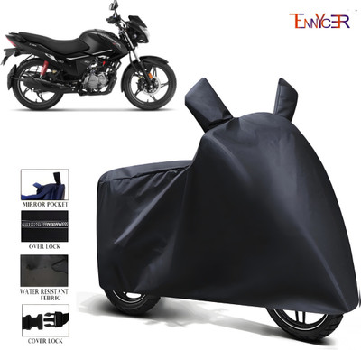 TENNYCER Waterproof Two Wheeler Cover for Hero(Glamour, Black)