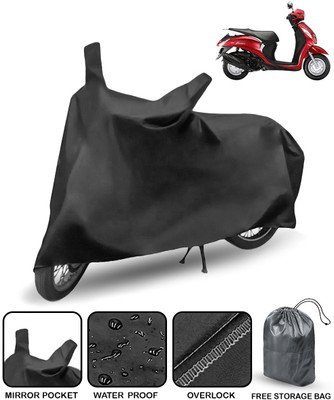 AutoRetail Waterproof Two Wheeler Cover for Yamaha(Fascino, Black)