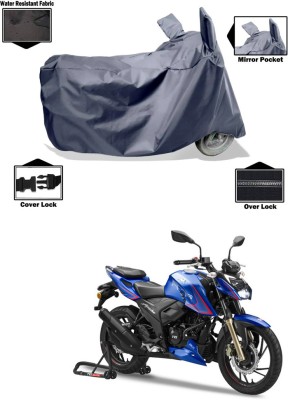 CODOKI Waterproof Two Wheeler Cover for TVS(Apache RTR 200 4V, Grey)