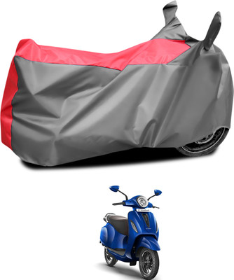 CODOKI Waterproof Two Wheeler Cover for Bajaj(New Chetak, Grey, Red)