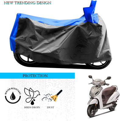 SnehaSales Waterproof Two Wheeler Cover for Honda(Activa 5G, Grey, Blue)