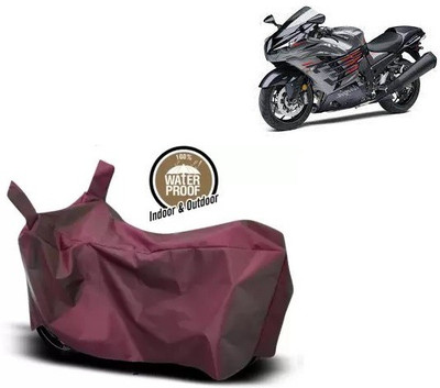 OliverX Waterproof Two Wheeler Cover for Kawasaki(Ninja ZX-14R, Maroon)