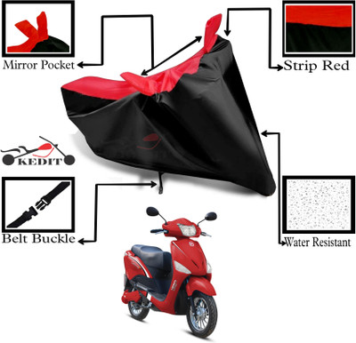 KEDIT Two Wheeler Cover for Hero(Electric Optima Li, Red, Black)