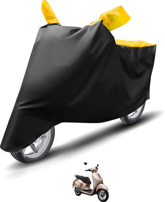 Caronix Waterproof Two Wheeler Cover for Bajaj(Chetak, Yellow)