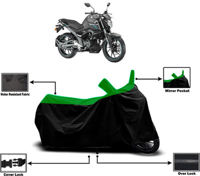 Amexride Two Wheeler Cover for Yamaha(FZ-S Fi Version 3.0, Green)