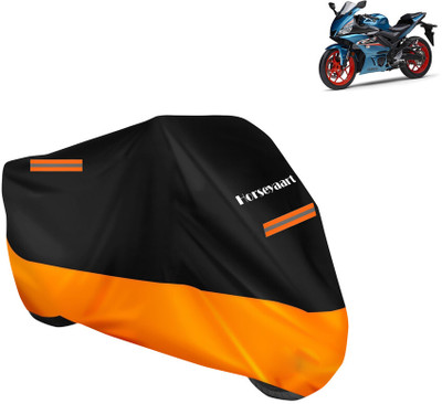 Horseyaart Waterproof Two Wheeler Cover for Yamaha(YZF R3 BS6, Orange)