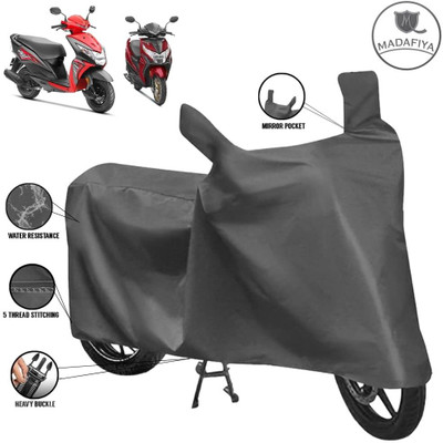 MADAFIYA Waterproof Two Wheeler Cover for Honda(Dio, Grey)