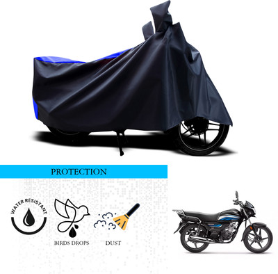 ANTHUB Waterproof Two Wheeler Cover for Honda(CD 110 Dream, Black, Blue)