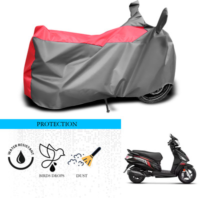 ANTHUB Waterproof Two Wheeler Cover for Hero(Motocorp Maestro Edge 110 BS6, Grey, Red)