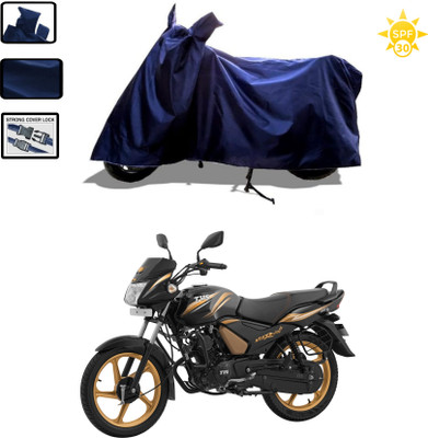WMIZEXA Waterproof Two Wheeler Cover for TVS(Star City Plus, Blue)