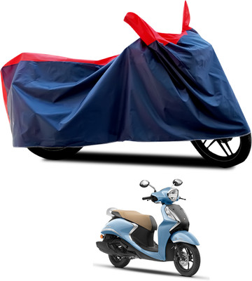 CODOKI Waterproof Two Wheeler Cover for Yamaha(Fascino 125, Black, Red)