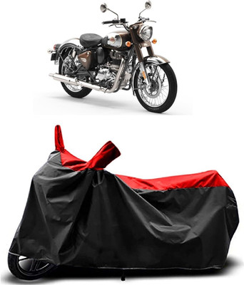 KEDIT Two Wheeler Cover for Royal Enfield(Standard 350, Red, Black)