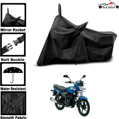 KEDIT Two Wheeler Cover for Bajaj(Platina 125, Black)