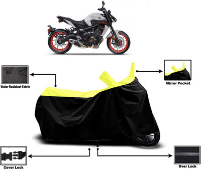 Amexride Two Wheeler Cover for Yamaha(MT 09 BS6, Yellow)