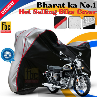 FBC Waterproof Two Wheeler Cover for Royal Enfield(350 BS6, Silver, Multicolor)