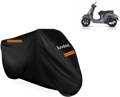 Juvdoxj Waterproof Two Wheeler Cover for Vespa(GTS Super 125 BS6, Black)