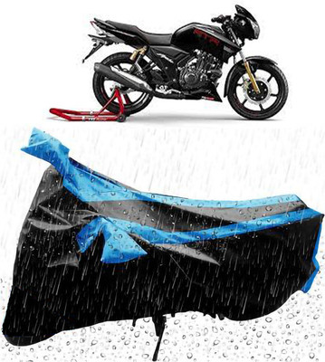 Mdstar Waterproof Two Wheeler Cover for TVS(Apache RTR 180, Blue)